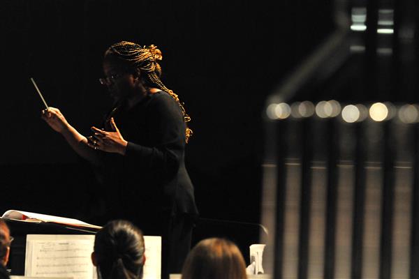 Students performing at the 2023-2024 All County Band Concert